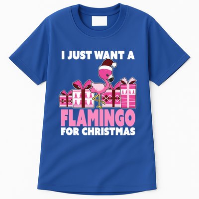 I Just Want A Flamingo For Christmas Flamingo Christmas Gift Tall T-Shirt