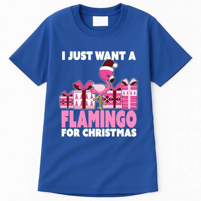 I Just Want A Flamingo For Christmas Flamingo Christmas Gift Tall T-Shirt