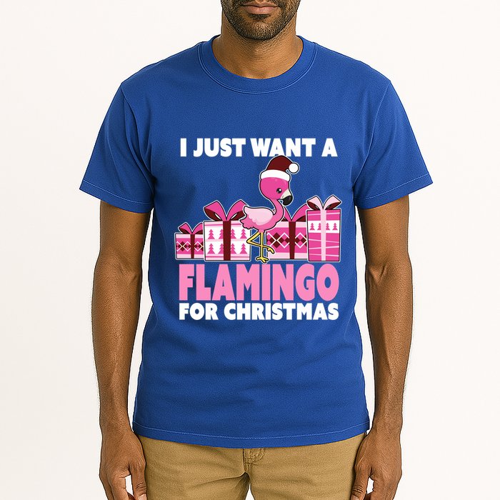 I Just Want A Flamingo For Christmas Flamingo Christmas Gift Tall T-Shirt
