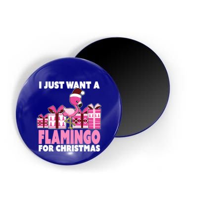 I Just Want A Flamingo For Christmas Flamingo Christmas Gift Magnet