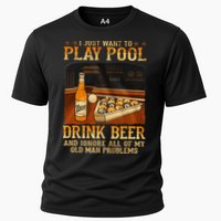 I Just Want To Play Pool Drink Beer And Ignore Old Man Performance Shirt