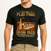 I Just Want To Play Pool Drink Beer And Ignore Old Man Performance Shirt
