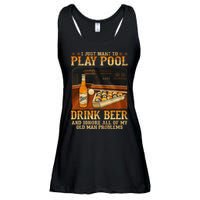 I Just Want To Play Pool Drink Beer And Ignore Old Man Ladies Essential Flowy Tank