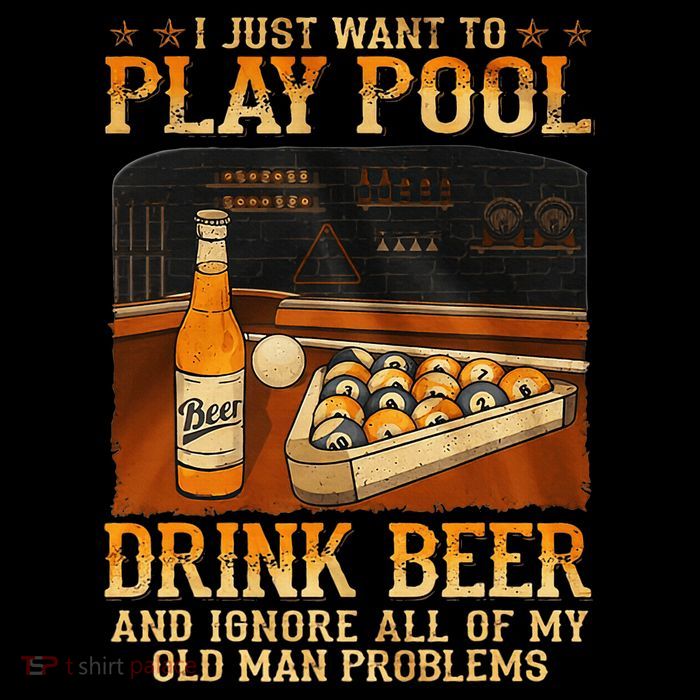 I Just Want To Play Pool Drink Beer And Ignore Old Man 16 in Basic Backpack