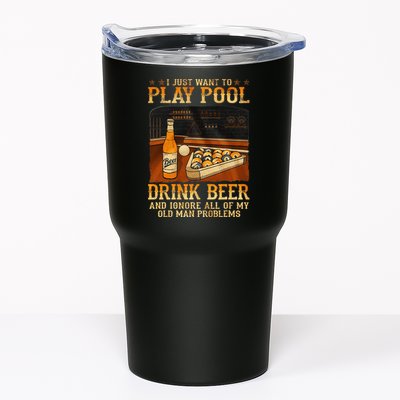 I Just Want To Play Pool Drink Beer And Ignore Old Man Tumbler