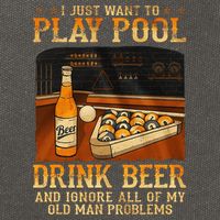 I Just Want To Play Pool Drink Beer And Ignore Old Man Cotton Canvas Backpack