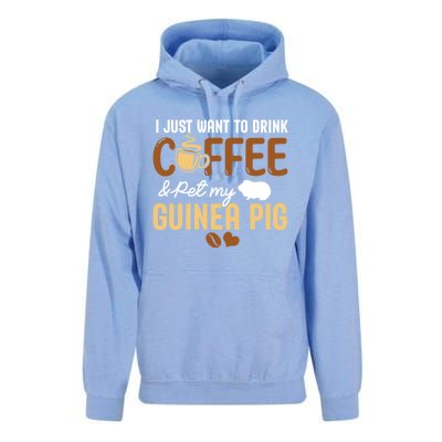 I Just Want To Coffee And Pet My Guinea Pig Lover Cute Cute Gift Unisex Surf Hoodie