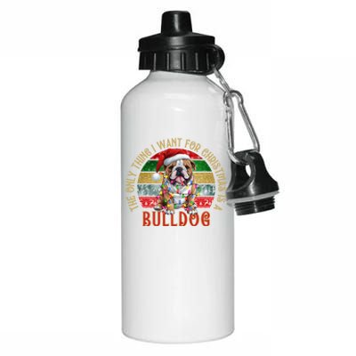 I Just Want A French Bulldog Cute Frenchie Christmas Gift Aluminum Water Bottle