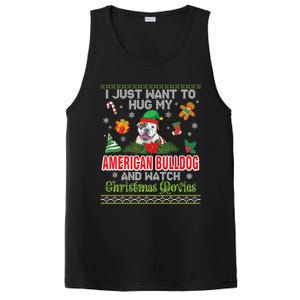 I Just Want To Hug My American Bulldog And Watch Xmas Movie Gift PosiCharge Competitor Tank