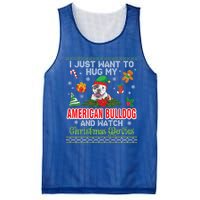 I Just Want To Hug My American Bulldog And Watch Xmas Movie Gift Mesh Reversible Basketball Jersey Tank