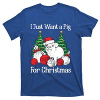 I Just Want A Pig For Christmas Holiday Tree Piglet Cute Gift T-Shirt