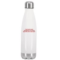 I Just Want Some Recognition For Having Good Tits And A Big Heart Stainless Steel Insulated Water Bottle