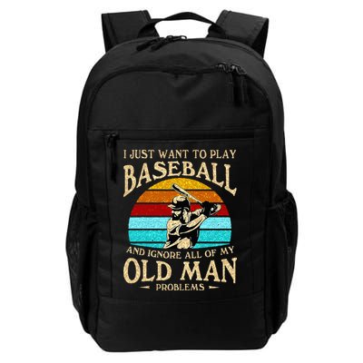 I Just Want To Play Baseball And Ignore All Of My Old Man Backpack