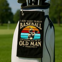 I Just Want To Play Baseball And Ignore All Of My Old Man Golf Towel