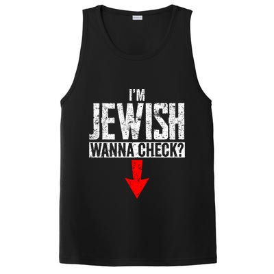 I'm Jewish Wanna Check Hebrew Hanukkah Passover Brit Milah Gift PosiCharge Competitor Tank