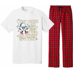 I Just Wanna Eat Hot Dogs & Tell The Umpire Hes Blind Pajama Set