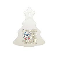 I Just Wanna Eat Hot Dogs & Tell The Umpire Hes Blind Ceramic Tree Ornament