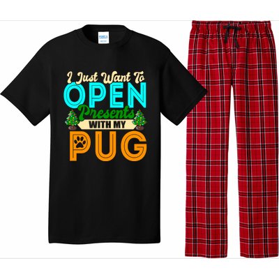 I Just Want To Open Presents With My Pug Christmas Dog Lover Meaningful Gift Pajama Set