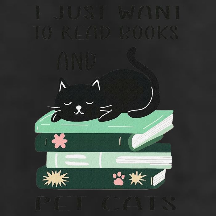 I Just Want To Read Books And Pet Cats Funny Reading Cat Cool Comfort Performance Bucket Hat