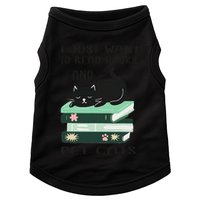 I Just Want To Read Books And Pet Cats Funny Reading Cat Doggie Tank