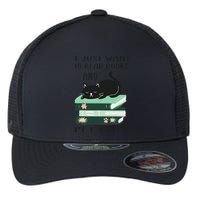 I Just Want To Read Books And Pet Cats Funny Reading Cat Flexfit Unipanel Trucker Cap