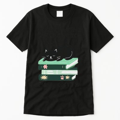 I Just Want To Read Books And Pet Cats Funny Reading Cat Tall T-Shirt