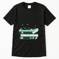 I Just Want To Read Books And Pet Cats Funny Reading Cat Tall T-Shirt