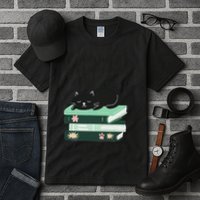 I Just Want To Read Books And Pet Cats Funny Reading Cat Tall T-Shirt