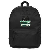 I Just Want To Read Books And Pet Cats Funny Reading Cat 16 in Basic Backpack