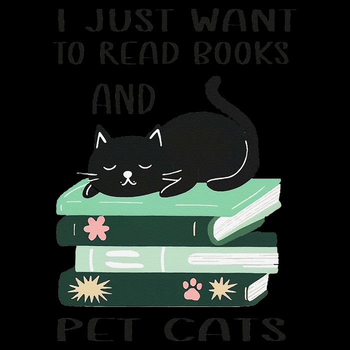 I Just Want To Read Books And Pet Cats Funny Reading Cat 16 in Basic Backpack