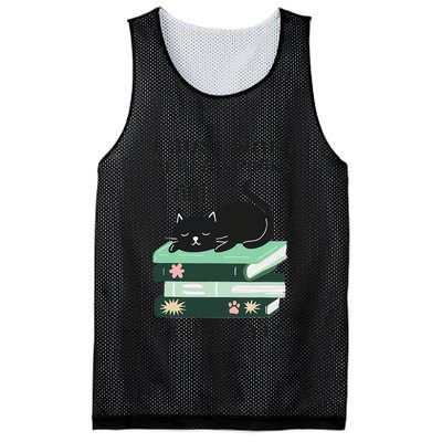 I Just Want To Read Books And Pet Cats Funny Reading Cat Mesh Reversible Basketball Jersey Tank