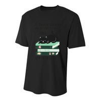 I Just Want To Read Books And Pet Cats Funny Reading Cat Youth Performance Sprint T-Shirt