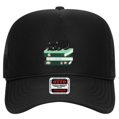 I Just Want To Read Books And Pet Cats Funny Reading Cat Trucker Hat