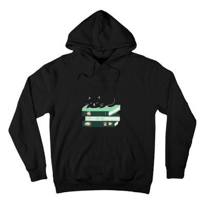 I Just Want To Read Books And Pet Cats Funny Reading Cat Tall Hoodie