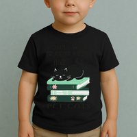 I Just Want To Read Books And Pet Cats Funny Reading Cat Toddler T-Shirt