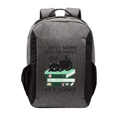 I Just Want To Read Books And Pet Cats Funny Reading Cat Vector Backpack