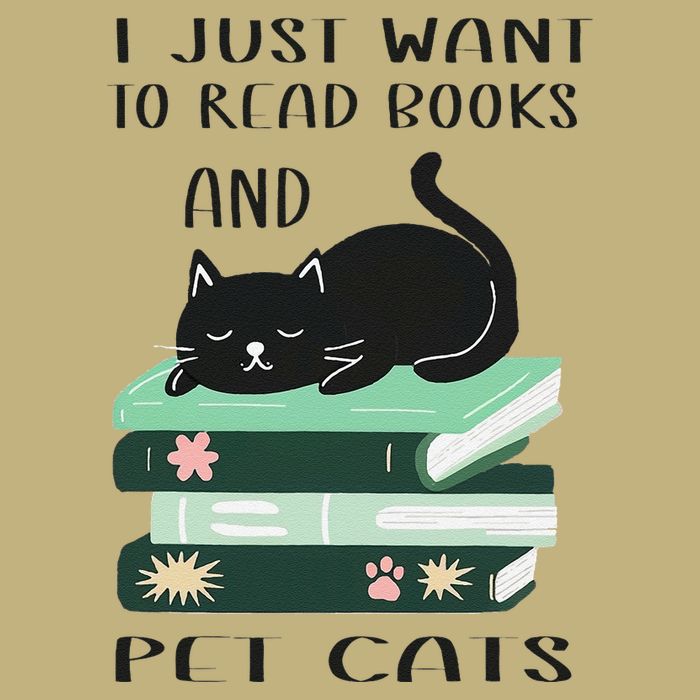 I Just Want To Read Books And Pet Cats Funny Reading Cat Hoodie