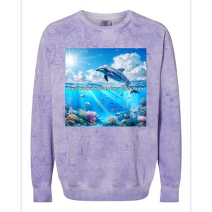 I Just Wanna Be Part Of Your Symphony Symphony Dolphin Colorblast Crewneck Sweatshirt