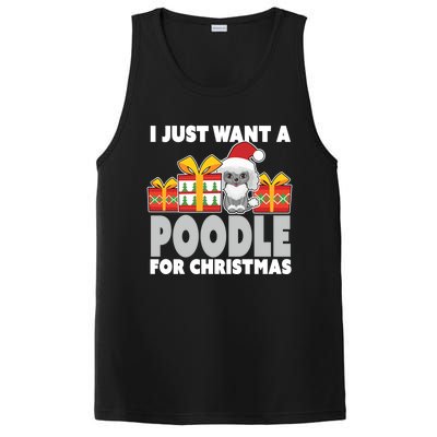 I Just Want A Poodle For Christmas Cute Poodle Christmas Great Gift PosiCharge Competitor Tank