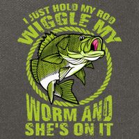 I Just Wiggle My Worm And She's On It Funny Fishing Cotton Canvas Backpack