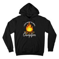 I Just Want To Smell Like A Campfire Gift Funny Camping Hoodie