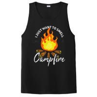 I Just Want To Smell Like A Campfire Gift Funny Camping PosiCharge Competitor Tank