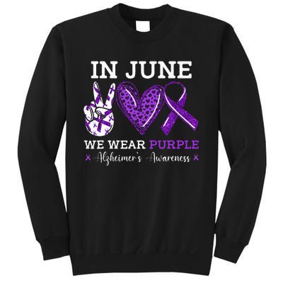 In June We Wear Purple Alzheimers Awareness Sweatshirt