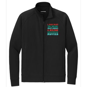 I Just Want To Drink Hot Cocoa & Watch Christmas Movies Stretch Full-Zip Cadet Jacket