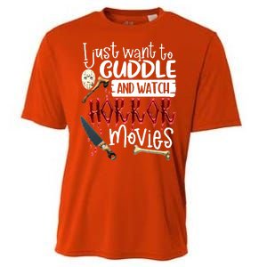 I Just Want To Cuddle And Watch Horror Movies Cooling Performance Crew T-Shirt