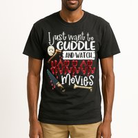 I Just Want To Cuddle And Watch Horror Movies Tall T-Shirt