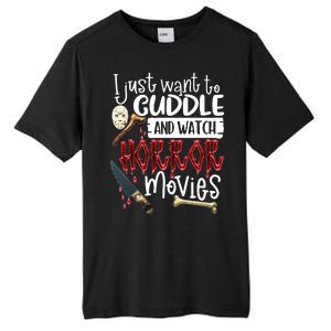 I Just Want To Cuddle And Watch Horror Movies Tall Fusion ChromaSoft Performance T-Shirt