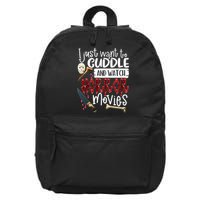 I Just Want To Cuddle And Watch Horror Movies 16 in Basic Backpack