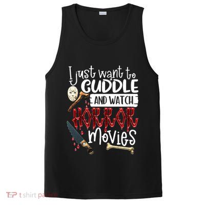 I Just Want To Cuddle And Watch Horror Movies PosiCharge Competitor Tank