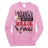 I Just Want To Cuddle And Watch Horror Movies Long Sleeve Shirt